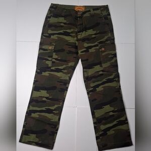 Men Red Camel Camouflage Cargo Pants Size 34×30